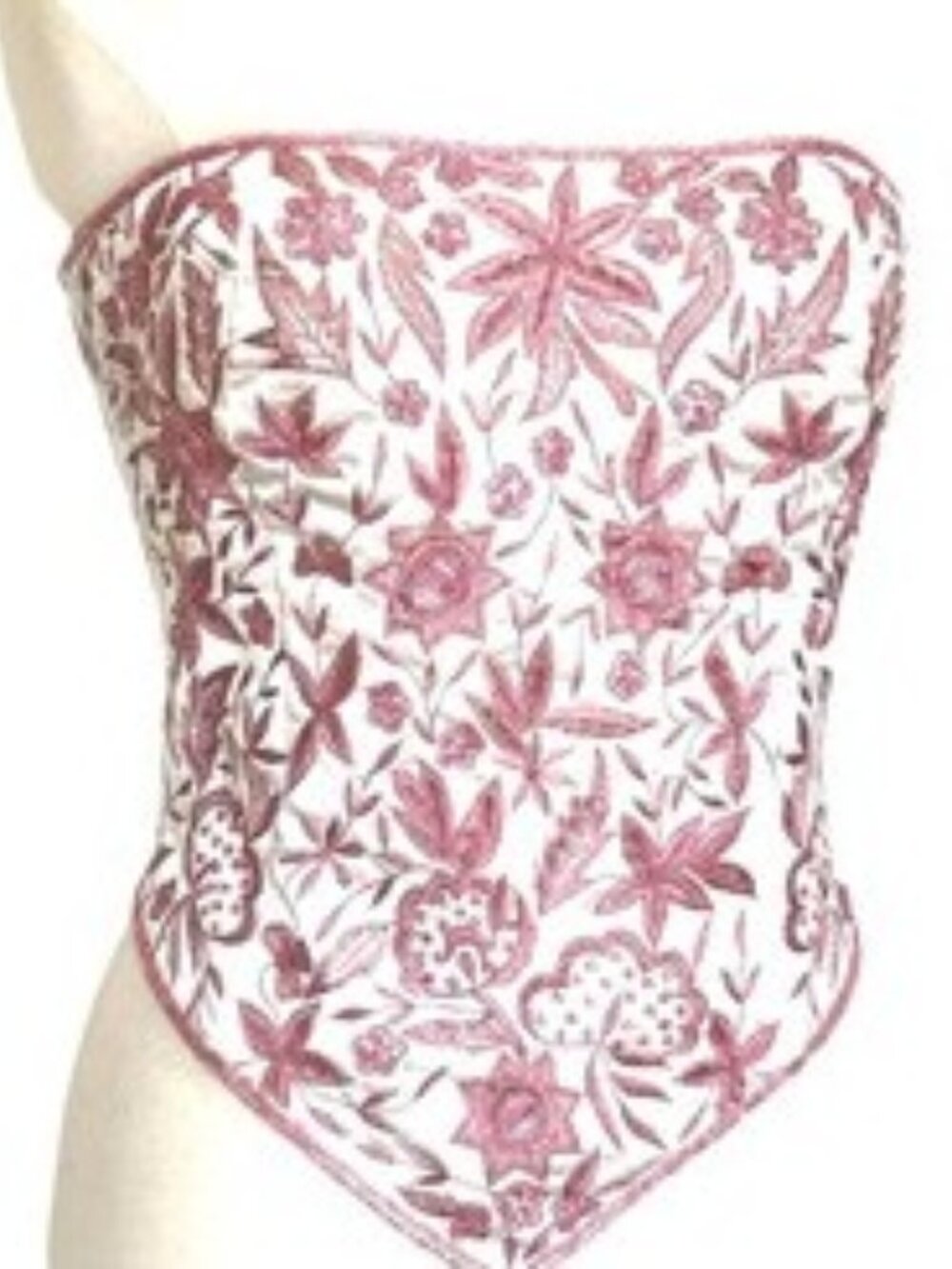 JASDEE Vintage Bustier Corset Hand Work Embroidery On Satin Style F3043